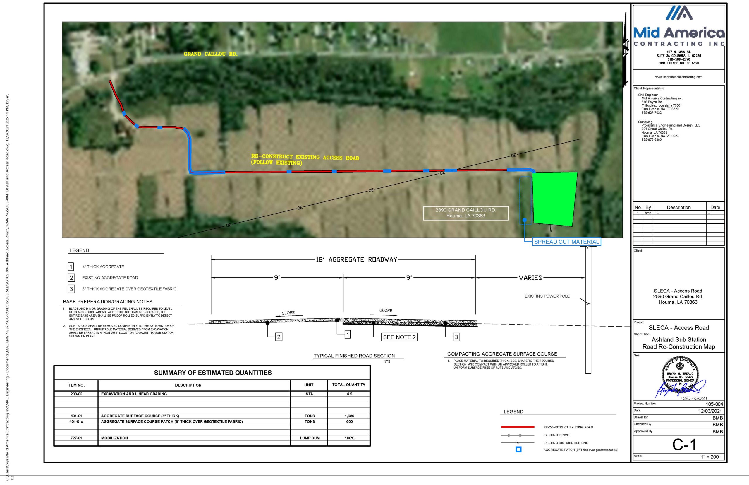 105 004 Substation Access Road Re Construction